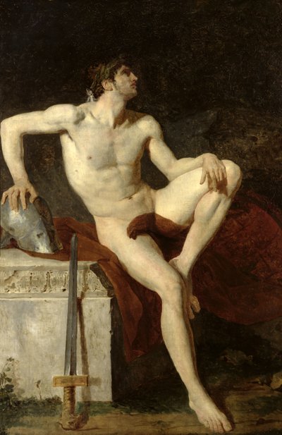 Zittende gladiator door Jean Germain Drouais